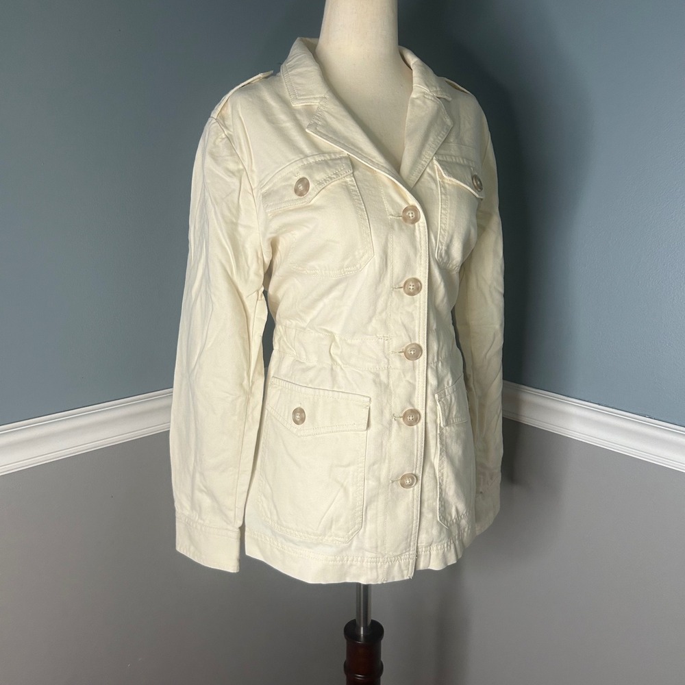 LOFT Utility Jacket Lightweight‎ Button Down Coll… - image 2